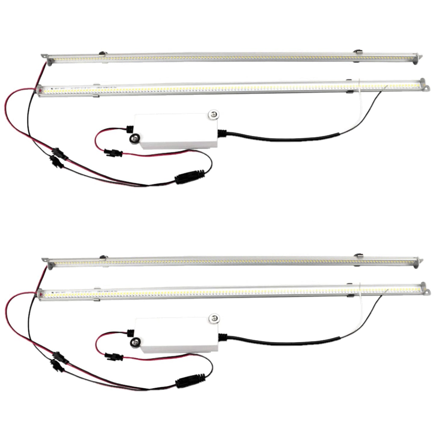 Damar- 4Ft Magnetic LED Troffer Retrofit Kit 40W 5200 Lumens 6500K Daylight Dimmable 110? Beam Angle 100-277V Pack of 2- Fluorescent Replacement Panel Strip Light Easy Install No Tools Required