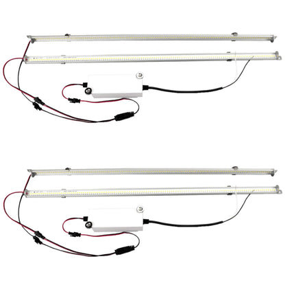Damar- 4Ft Magnetic LED Troffer Retrofit Kit 40W 5200 Lumens 6500K Daylight Dimmable 110? Beam Angle 100-277V Pack of 2- Fluorescent Replacement Panel Strip Light Easy Install No Tools Required