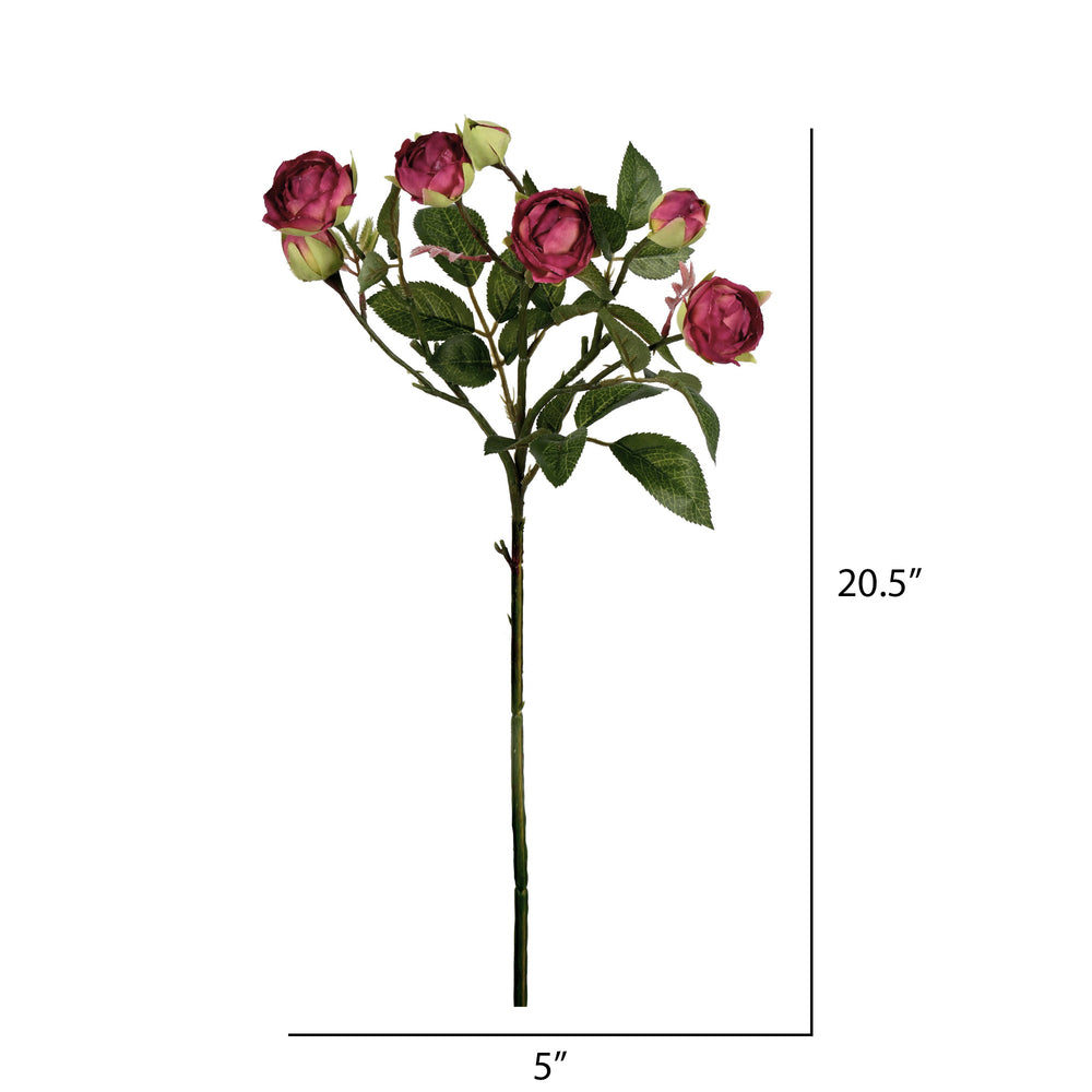 Vickerman 20.5'' Artificial Tea Rose Spray. Includes 3 sprays per pack.