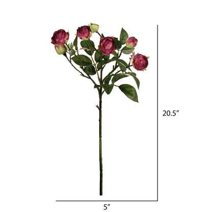 Vickerman 20.5'' Artificial Tea Rose Spray. Includes 3 sprays per pack.