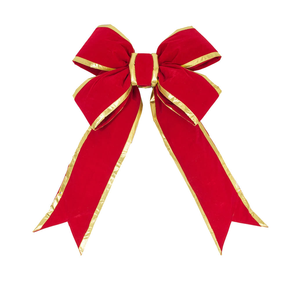 Vickerman 72" Red-Gold Velvet Indoor Christmas Bow