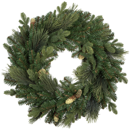Vickerman 24" Emerald Mixed Fir Artificial Christmas Wreath Unlit