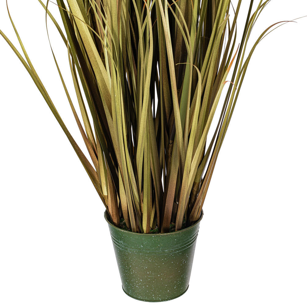 Vickerman 55" Artificial Potted Green Grass and Natural Reeds.