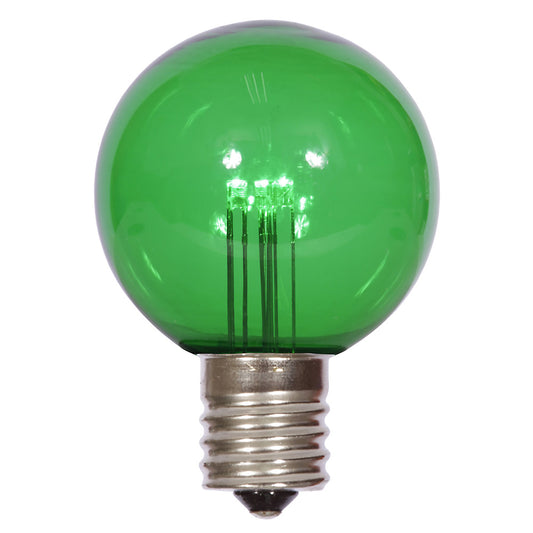 Vickerman G50 Green Transparent Glass LED Replacement Bulb