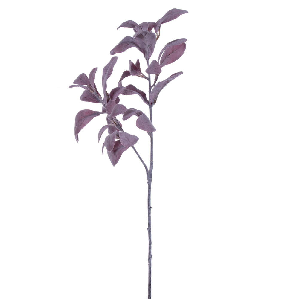 Vickerman 27" Artificial Frosted Burgundy Lambs Ear Spray. 3 Sprays In A Bag.