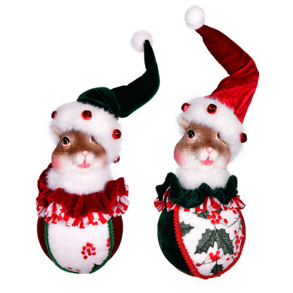 Vickerman 4.5" Holly Jolly Collection Squirrel Christmas Ornament Assortment Pack of 2