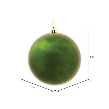 Vickerman 2.4" Moss Green Shiny Ball Ornament 24 per Bag