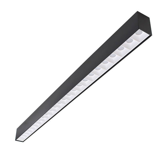 Westgate  4Ft 2In Micro Optic Linear Light, 40W 4000 Lumens 3Cct 35/40/50K, Blk/Wht, Commercial Indoor Lighting, 40W, 3760 Lumens, 3500K/4000K/5000K, Black Finish, 0~10V Dimmable