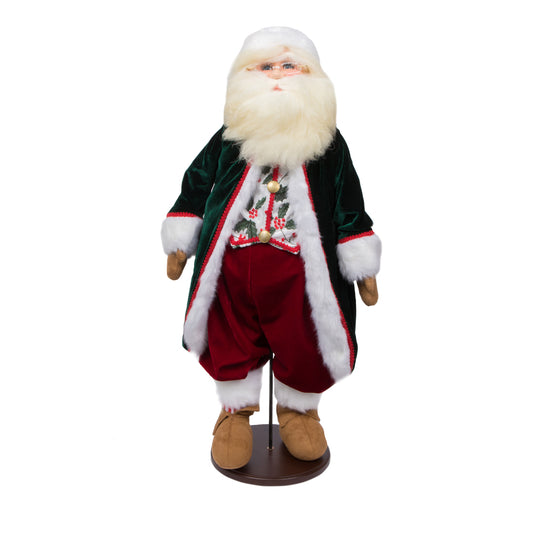 Vickerman 28" Jingle Bell Collection Santa Doll with Stand