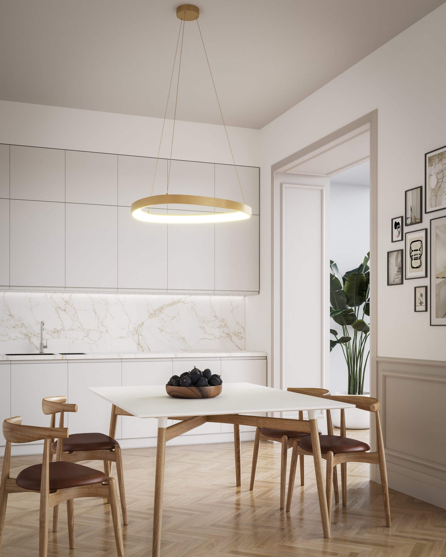 DALS Lighting Pyra 34 Inch 5CCT LED Triangle Pendant
