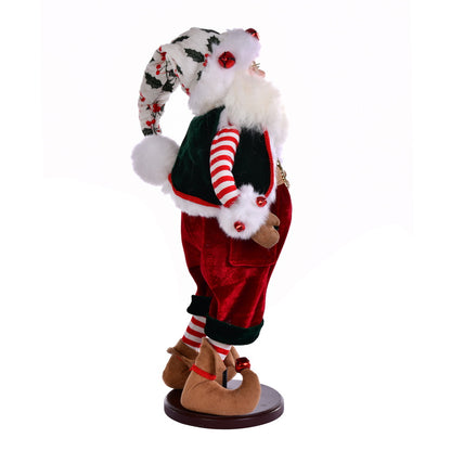 Vickerman 19" Holly Jolly Collection Santa Doll with Stand