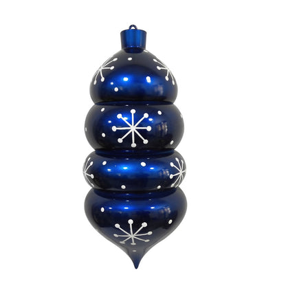 Vickerman 21.5" Blue Candy Droplet White Snowflake Christmas Ornament