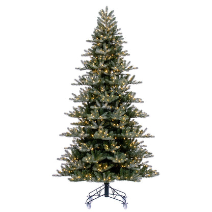 Vickerman 9' x 63" Frosted Danbury Spruce Artificial Pre-Lit Christmas Tree Warm White Lights.