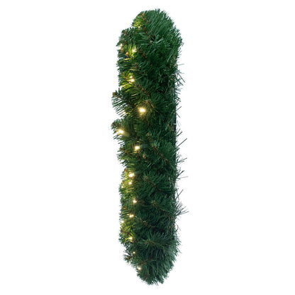 Vickerman 24" Oregon Fir Artificial Christmas Square Wreath Warm White LED Lights