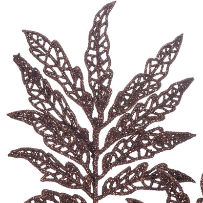 Vickerman 22" Chocolate Glitter Sumac Artificial Christmas Spray. Includes 6 sprays per pack.