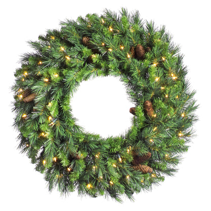 Vickerman 24" Cheyenne Pine Artificial Christmas Wreath Warm White LED Lights