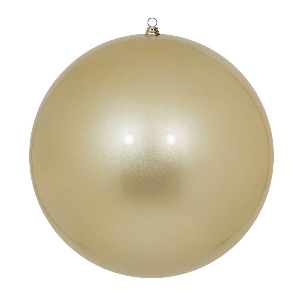 Vickerman 20" Giant Champagne Ornament. UV resistant and Approved for both Indoor and Outdoor Use.