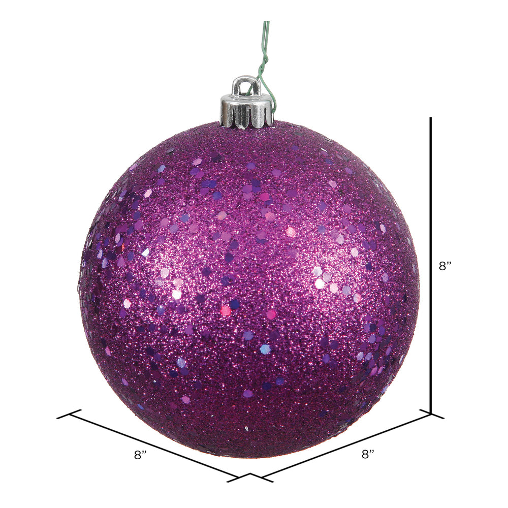 Vickerman 8" Plum Sequin Ball Ornament