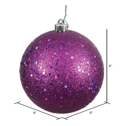 Vickerman 8" Plum Sequin Ball Ornament