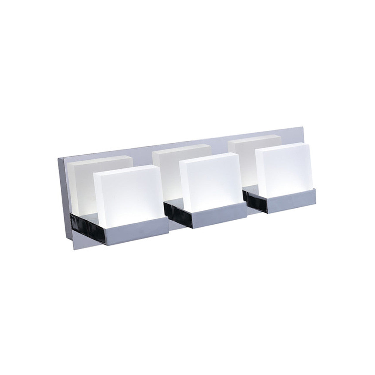 ASD Lighting LED Vanity 3-light 15W 120V CCT Selectable 3000/4000/5000K Dimmable Chrome ETL