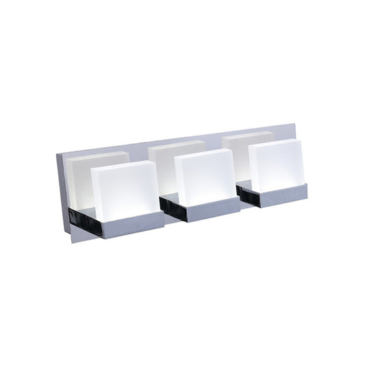 ASD Lighting LED Vanity 3-light 15W 120V CCT Selectable 3000/4000/5000K Dimmable Chrome ETL