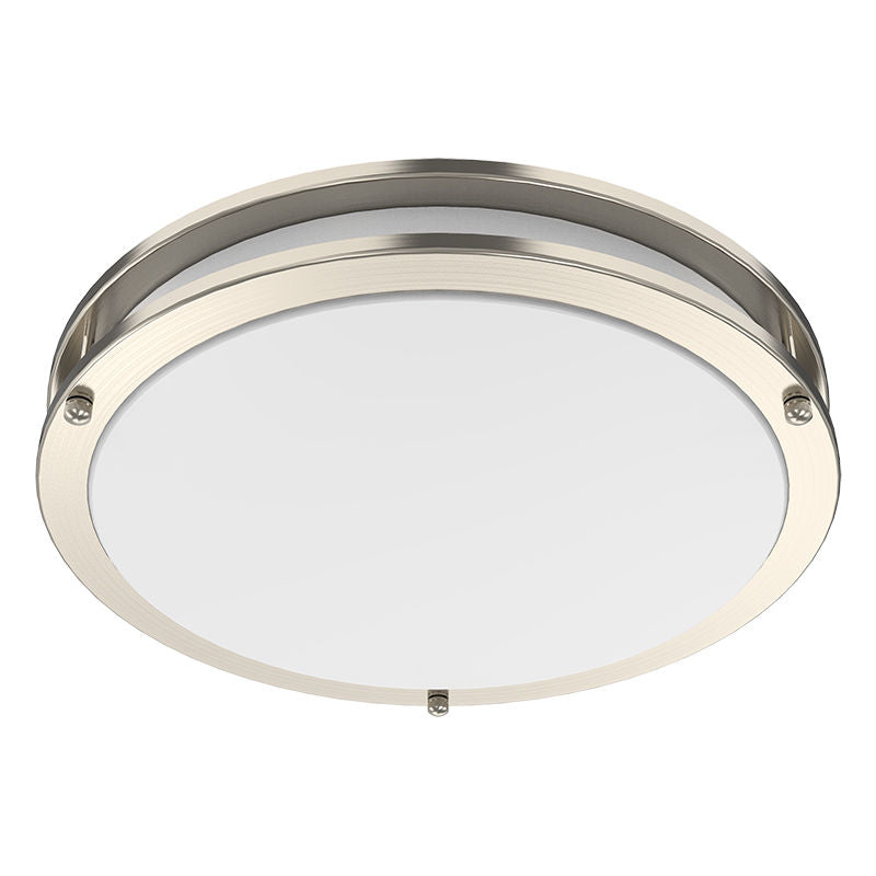 Westgate 14In Slim Double-Ring Flush Mount 24W 5Cct Dim, Residential Lighting, 24W, 1800 Lumens,  27K/30K/35K/40K/50K, White Finish, TRIAC Dimming