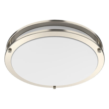 Westgate 14In Slim Double-Ring Flush Mount 24W 5Cct Dim, Residential Lighting, 24W, 1800 Lumens,  27K/30K/35K/40K/50K, White Finish, TRIAC Dimming