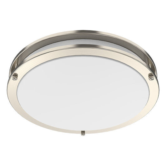 Westgate 14In Slim Double-Ring Flush Mount 24W 5Cct Dim, Residential Lighting, 24W, 1800 Lumens,  27K/30K/35K/40K/50K, White Finish, TRIAC Dimming