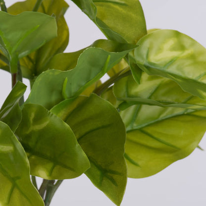 Vickerman 12" Artificial Green Pothos Leaf Bush Set of 3