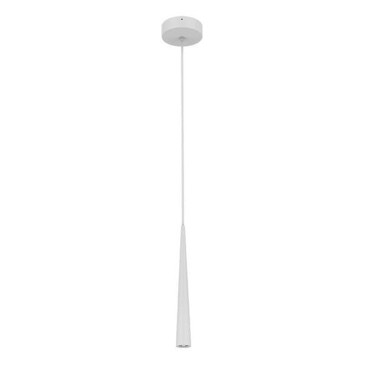 Westgate Cone-Shape Pendant Cylinder 16In X 2", 5Ft Cord, Select 3/6/9W, 30/40/50K, 0-10V Or TRIAC, Damp Loc, Wh, Residential Lighting, 3W/6W/9W, 720 Lumens Max.,  30K/40K/50K, White Finish, TRIAC And 0-10V Dimming