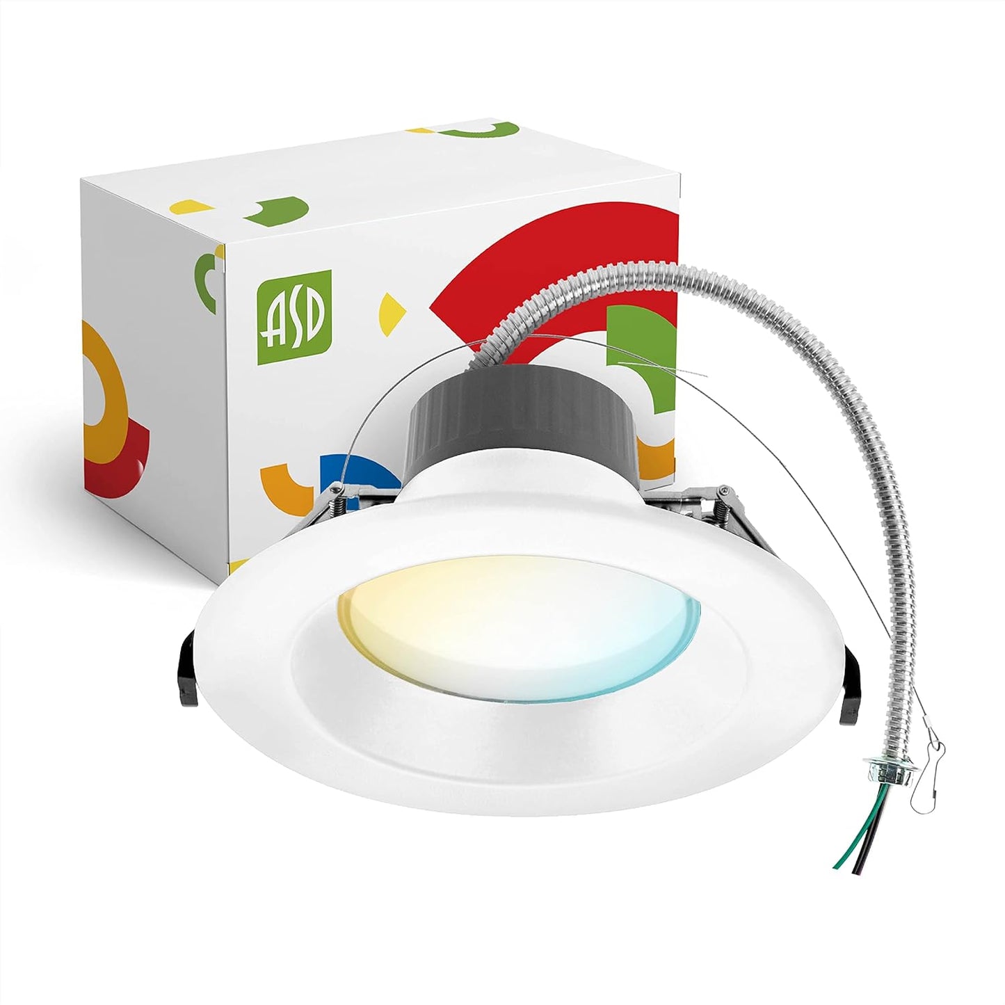 ASD Lighting LED Commercial Downlight 6inch 10/15/22W 120-277V 0-10V Dimmable 2700/3000/3500/4000/5000K White UL ES