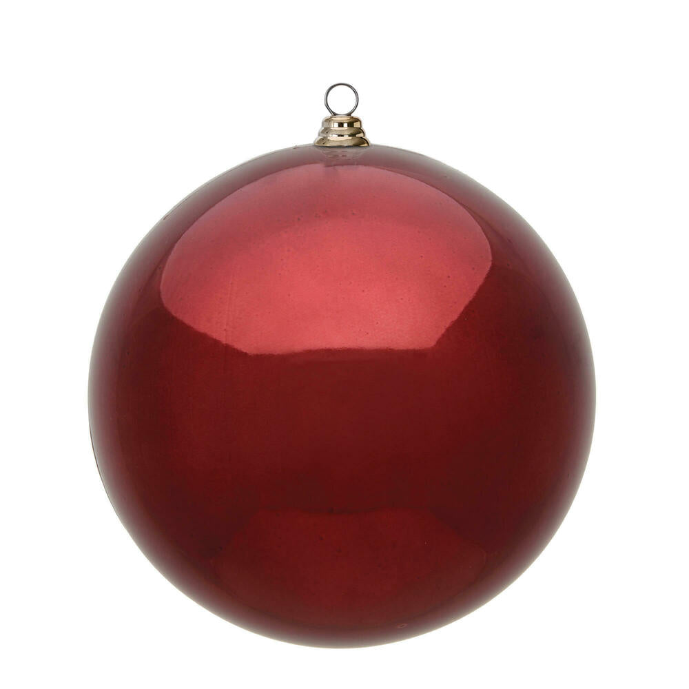 Vickerman 15.75" Burgundy Shiny Ball Ornament