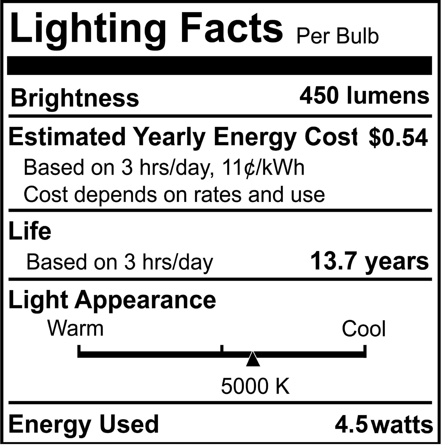 Bulbrite 862109 LED Filament Pack of (4) 4.5 Watt Dimmable T6 Light Bulb with Milky Glass Finish and Candelabra (E12) Base - 5000K (Soft Daylight Light), 450 Lumens