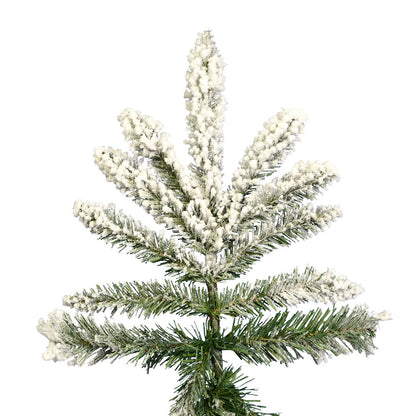 Vickerman 7.5' Flocked Utica Fir Artificial Christmas Tree Unlit