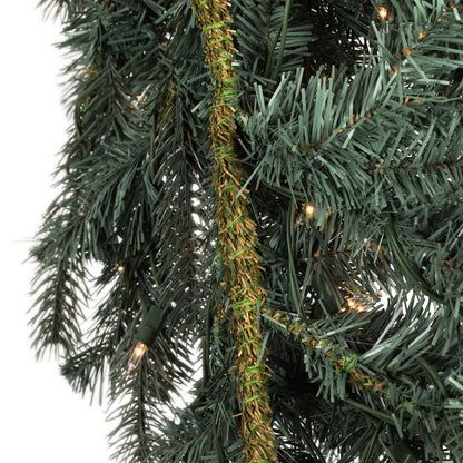 Vickerman 36" x 16" Colorado Blue Spruce Artificial Christmas TearDrop Clear Dura-lit Incandescent Lights