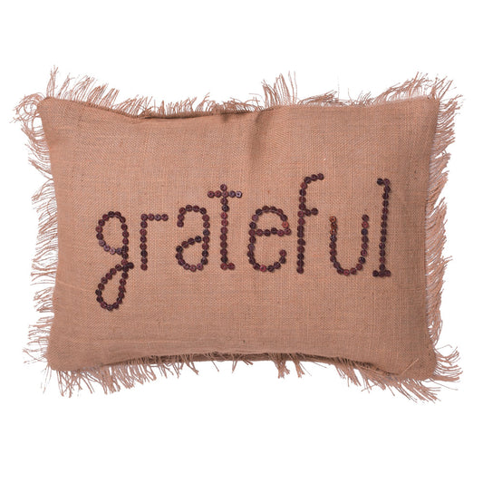 Vickerman Decorative 14" x 20" Grateful Pillow