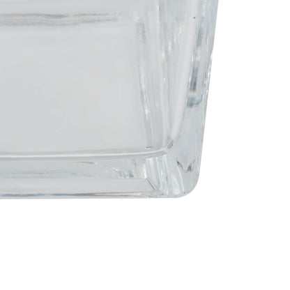 Vickerman 4" Clear Cube Glass Container. Includes four pieces per set.