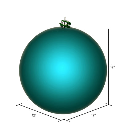 Vickerman 12" Dark Teal Shiny Ball Ornament