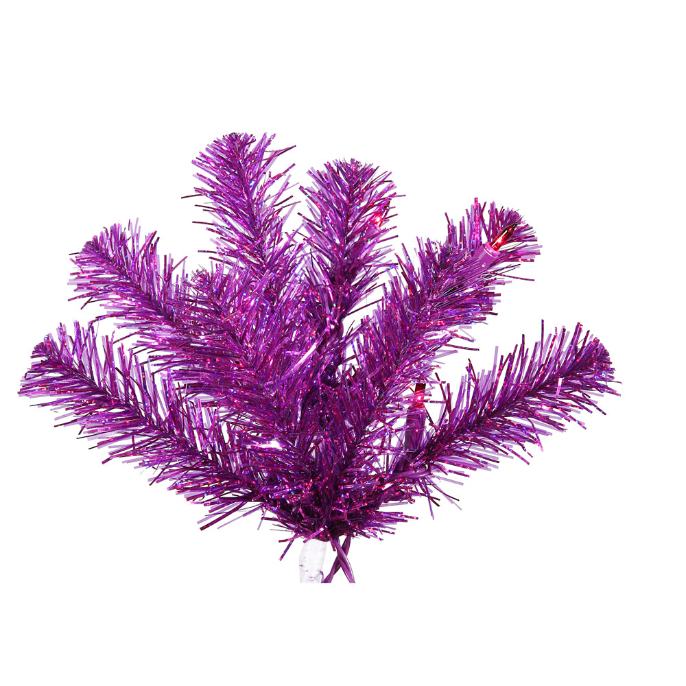 Vickerman 30“ Purple Artificial Christmas Wreath Purple Dura-lit Incandescent Mini Lights
