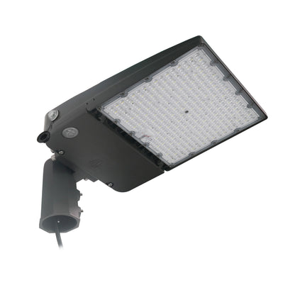 ASD Lighting LED Area Light 200W 120-277V 0-10V Dimmable 150Lm/W 5000K with Photocell with Slip Fitter Bracket Bronze UL DLC Premium