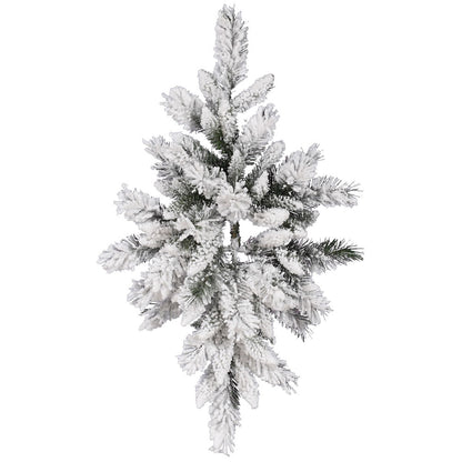 Vickerman 32" Flocked Snow Ridge Artificial Christmas Swag Unlit