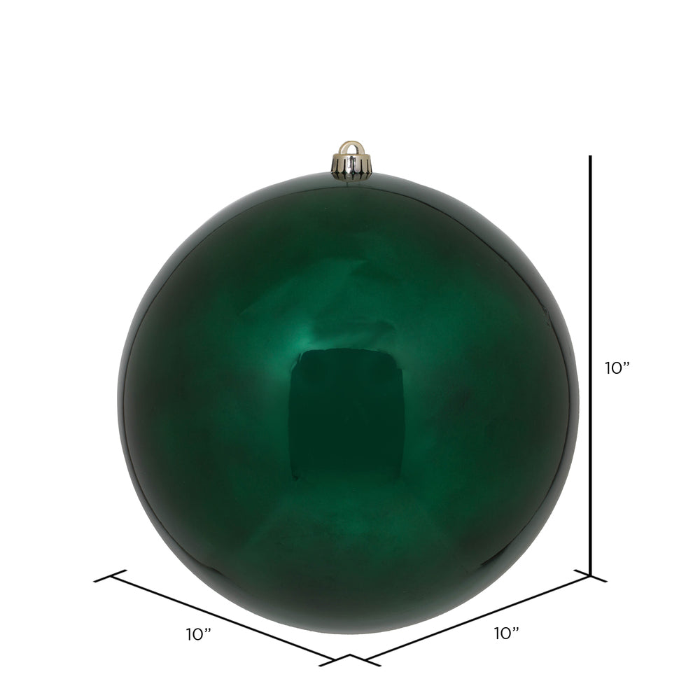 Vickerman 10" Midnight Green Shiny Ball Ornament