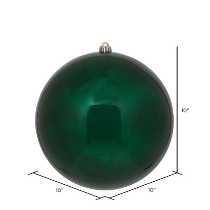 Vickerman 10" Midnight Green Shiny Ball Ornament