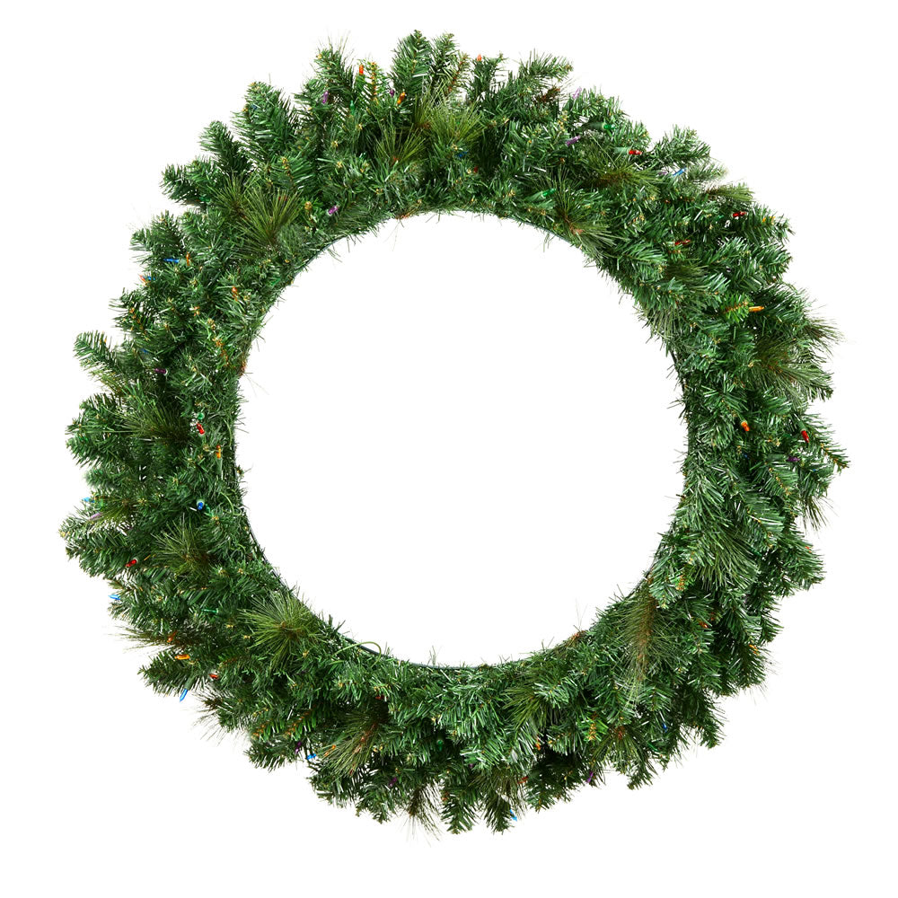 Vickerman 36" Mixed Brussels Pine Artificial Wreath 300 PVC/Hardneedle Tips