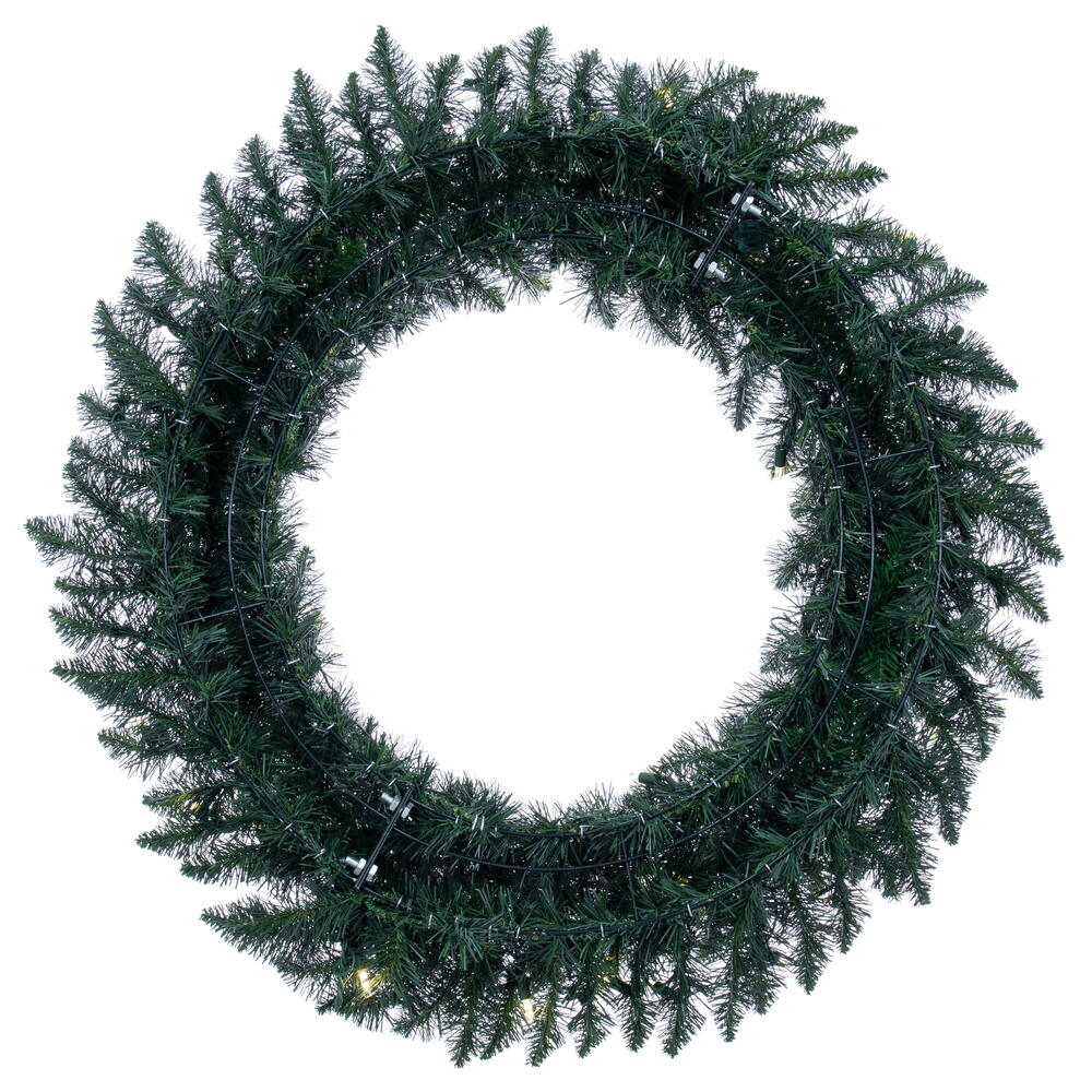 Vickerman 36" Camdon Fir Artificial Christmas Wreath with Warm White LED Mini Lights