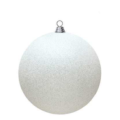 Vickerman 15.75" White Glitter Ball Ornament