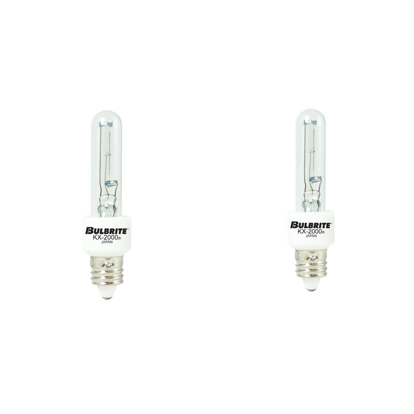 BULBRITE KRYPTON/XENON T3 MINI-CANDELABRA SCREW (E11) 20W DIMMABLE LIGHT BULB 2700K/WARM WHITE 2PK (473120)