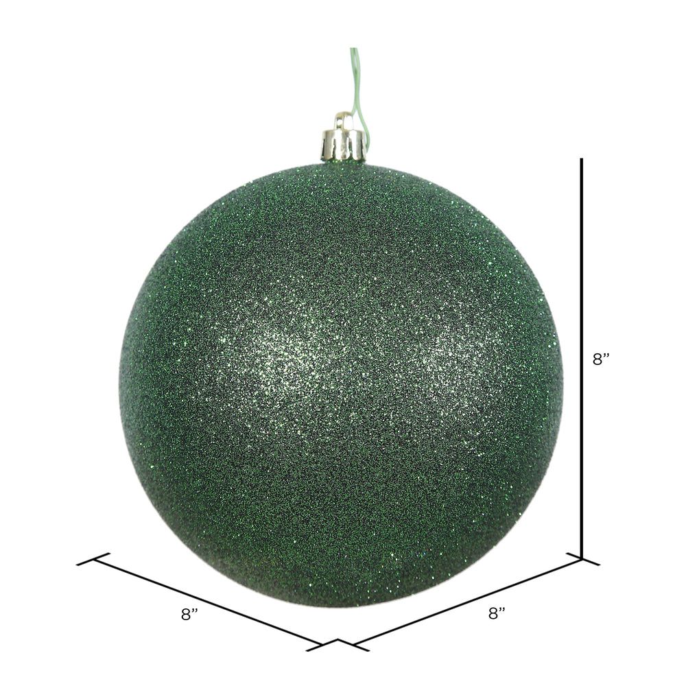 Vickerman 8" Emerald Glitter Ball Ornament