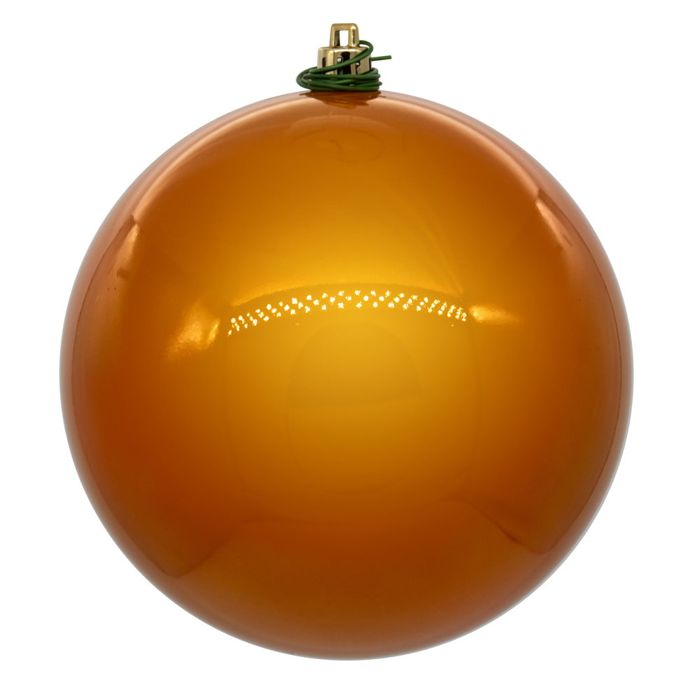 Vickerman 8" Antique Gold Pearl UV Drilled Ball Ornament 1 per bag.