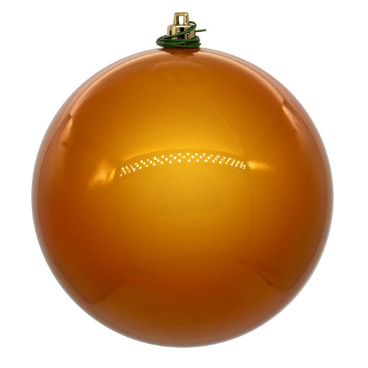 Vickerman 8" Antique Gold Pearl UV Drilled Ball Ornament 1 per bag.